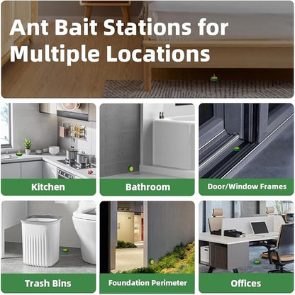 36 PCS Ant Killer Gel Bait Stations, Extra Strengthen Ant Bait Traps, Long-Lasting Effective Pest Gel for Carpenter Ants and Other Common Household Ants, No Mess Easy Use, Safe for Pets and Kids