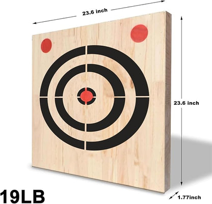 Axe Throwing Wooden Target with Handles & KnifeThrowing with Steel Chain