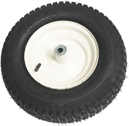 SCENIC ROAD Wheelbarrow Replacement Tire, 16" Wheel with Bearing and Grease Fitting, 4-Ply Turf Tire