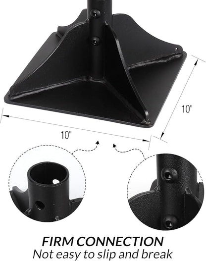 Walensee Steel Tamper 48 inch Steel Handle 10"x10" Garden Tamper with Rubber Grip for Laborsaving All-Steel Tamper Heavy Duty Ideal Tool for Leveling Ground Installing pavers and Repairing Blacktop