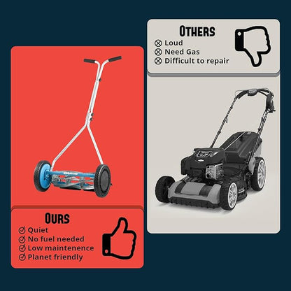 American Lawn Mower Company 1415-16SK2 16-Inch 5-Blade Push Reel Lawn Mower with Sharpener