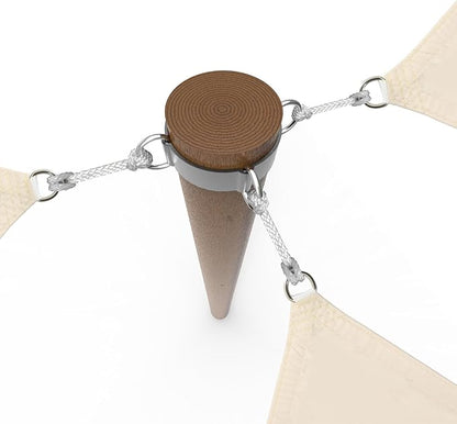 D-Ring Clamp 3" Diameter for Sun Shade Sail Support Pole Stand Post Pole