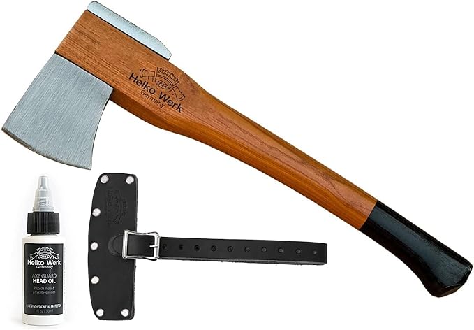 1844 Helko Werk Germany Vario Universal Hatchet - German Made Small Axe Hatchet and Pack Axe for Cutting Wood and Splitting Wood - Head 2 lbs, Handle 18 in. (Universal Hatchet) #10051