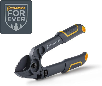 Woodland Tools Duralight Compact Lopper, 16 Inch Anvil Branch Cutter with Gear Assist and Glass-Filled Nylon Handles, Lightweight Tree Pruner for Dry Branches, Tight Spaces, and Everyday Yard Work