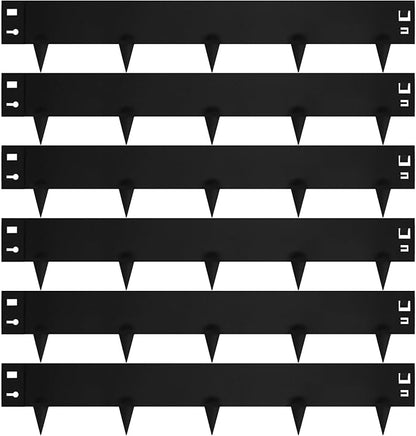 9.4 Inch Metal Landscape Edging, 6 Pack Heavy Duty Galvanized Steel Garden Edging,42 Inch Garden Edging Border for Lawn, Pathway, Yard