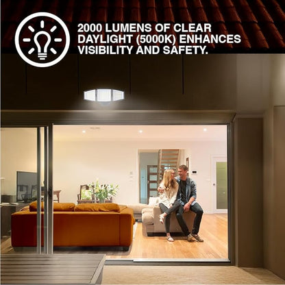 Sylvania 15W Security LED Light, Hardwired, 2000 LMS, Wet Rated, 5000K, Daylight - 1 Pack (66477)
