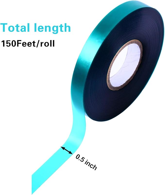 6 Rolls 150 Feet Stretch Tie Tape 0.5 Inch Garden Tie Tape Thick Plant Ribbon Garden Green Vinyl Stake for Indoor Outdoor Patio Plant Use
