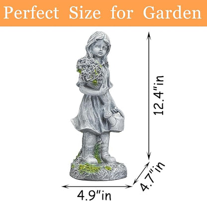 12.5” Solar Angel Fairy Night Garden Light Statue, Outdoor Lawn Decor, LED Yard Art, Patio Accent, Landscape Path Light, Waterproof, Unique Gift, Solar Powered Statue, Enchanting Sculpture