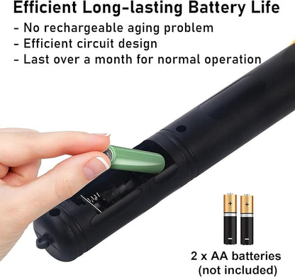 Electric Fly Swatter Handheld Bug Zapper - Indoor Outdoor 20in Zapping Racket for Pest Mosquito & Flies - Battery Powered Safe to Touch with 3-Layer Safety Mesh, Large Size, Pack of 2