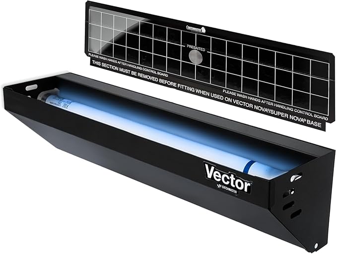 Catchmaster Vector Optima Light Trap, UV Light Fly Traps for Home, Gnat Traps for House Indoor, Shatterproof Bulbs, UV Lamp Insect Killer, Bug Catcher for Kitchen, Garage & Warehouse - Black