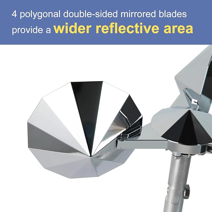 OFFO 3 PCS Bird Scare Reflective Device, Bird Reflector Keep Pigeon Woodpeckers and Sparrows Away for Outdoor Use Boats Roofs Gardens
