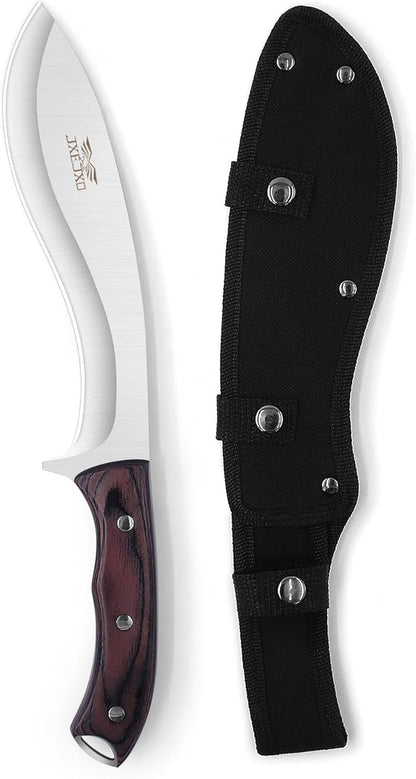 JXE JXO 13.2" Machete, Full Tang Machete for Cutting Trees Heavy Duty, 1065 High Manganese Steel with Nylon Sheath for Yard Work, Bushcraft and Outdoor