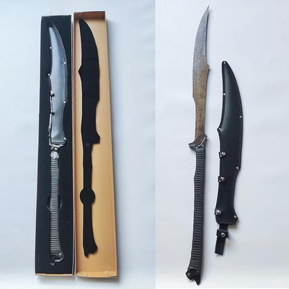 Full Tang Carbon Steel Machete Sword with Sheath for Practice, Outdoor Use, Collection-41.3 Inch