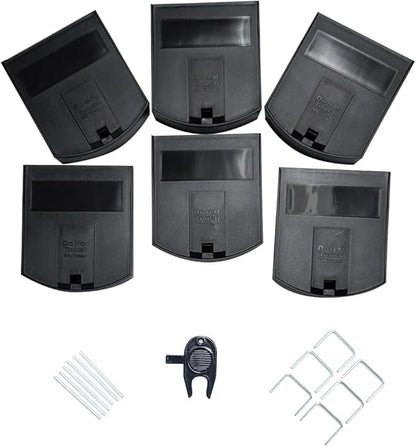 B&G – Mouse Station (6 Pack & 1 Key) - Durable, Discreet Low-Profile Bait Station with Universal Key – Tamper-Resistant