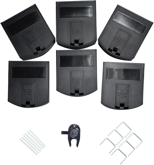 B&G – Mouse Station (6 Pack & 1 Key) - Durable, Discreet Low-Profile Bait Station with Universal Key – Tamper-Resistant