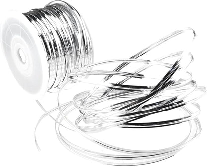 HAHIYO 100Yards/300Feet/91M Silver Metal Twist Ties Bread Candy Coffee Bag Ties Plant Garden Twist Ties for Cellophane Treat Bag Gift Wraping Bag Plastic Bag Halloween Party Cake Present Art Craft