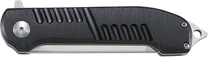 CRKT Razel GT Assisted Folding Pocket Knife: Everyday Carry, Stainless Steel Cleaver Blade with Satin Finish, Liner Lock, Black Aluminum Handle, Lanyard Hole 4031 Multi One Size