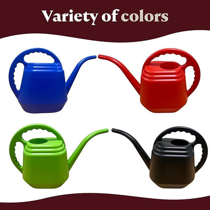 KP KOOL PRODUCTS 2 Liter Black Watering Can – Durable Plastic Indoor & Outdoor Plant Waterer – Lightweight Garden Tool with Easy Pour Spout – Perfect for Flowers, Herbs, and Houseplants – 1 Pack