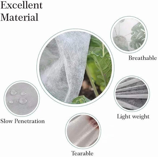 Agfabric Plant Cover Freeze Protection 0.55oz 6'x150' Floating Row Cover for Winter Cold Weather Protection Season Extension,White