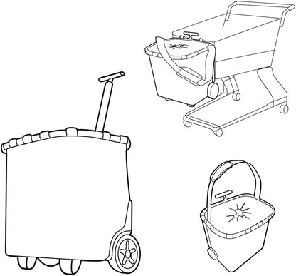 reisenthel carrycruiser Frame Leo Macchiato - Portable Shopping Trolley with Sturdy Aluminum Frame, Shoulder Strap and Removable mesh Inner Bag -Water-Repellent