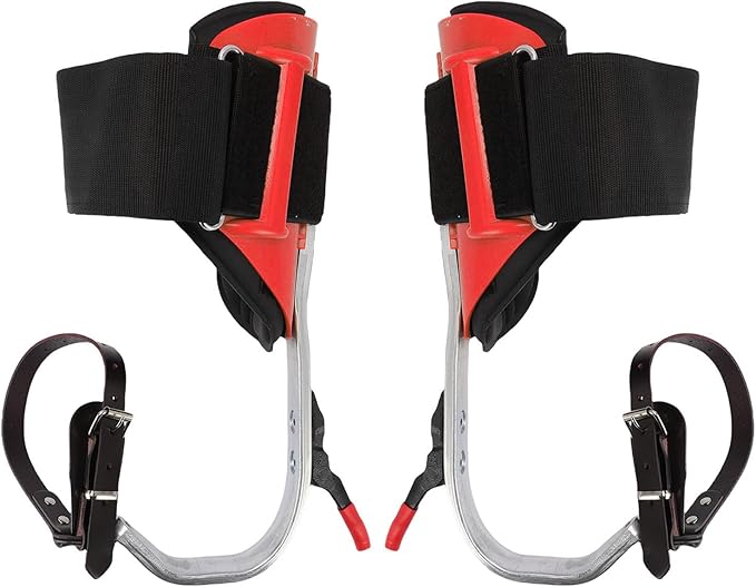 Tree Climbing Spikes Kit Aluminum Alloy Adjustable Tree Climbing Equipment with Anti Slip Pedal for Gardening Fruit Picking