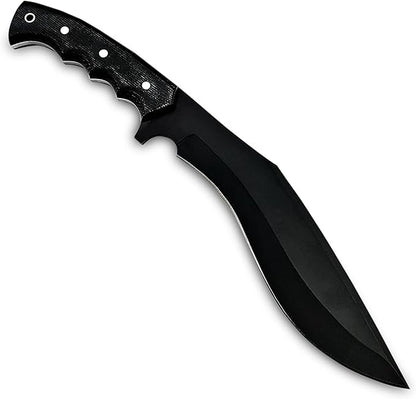 Poshland Handmade Kukri Knife with D2 Steel Blade, Durable G10 Handle, Premium Leather Sheath, Ideal for Carving, Hunting, Outdoor Use, and Gift for Adults
