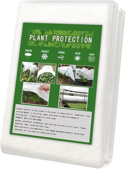1.2 oz/yd² Plant Covers, Frost Blanket for Outdoor Garden, Shrub and Tree Protector, Floating Row Cover for Cold Weather, Vegetables, Fruit (6.6Ft x 33Ft,White)