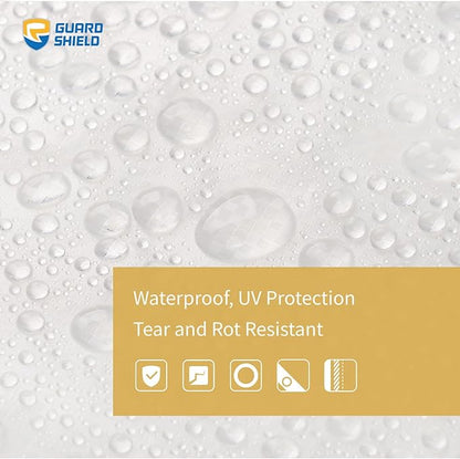 GUARD SHIELD Clear Tarp Heavy Duty 10x10 Feet Waterproof for Outdoor Garden Poly Cover UV Resistant Transparent Tarpaulin10mil