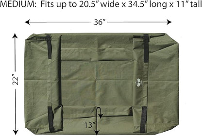 UpBloom - Patent Pending Wagon Liner and Cover with Easy Unloading Handles - Heavy Duty and Waterproof Accessories for Folding Utility Carts, Portable Beach, and Wheelbarrow Styles