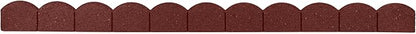 Playsafer L Shaped Flexible Rubber Scalloped Edger for Lawns Landscaping and Playground | Easy No Dig Installation| 4' Long (4, Red)