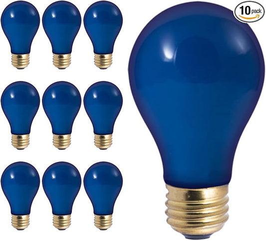 GoodBulb 60W Plant Grow Light Bulb | Blue Color A19 Shape & E26 Base High Output Grow Light Ideal for Indoor Plants Seeds Veg and Flower Pack of 10 Bulbs