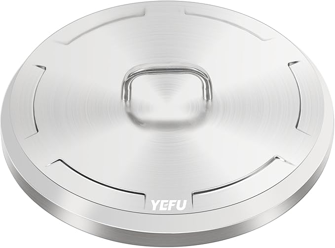 YEFU Fire Pit Lid for Solo Stove Bonfire 19.5 Inch, Portable 304 Stainless Steel Cover Accessory for 19" Outdoor Firepit, Waterproof Anti-Dust and All-Weather Resistant