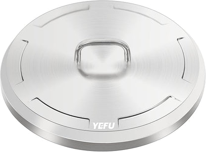 YEFU Fire Pit Lid for Solo Stove Bonfire 19.5 Inch, Portable 304 Stainless Steel Cover Accessory for 19" Outdoor Firepit, Waterproof Anti-Dust and All-Weather Resistant