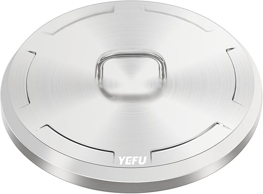YEFU Fire Pit Lid for Solo Stove Bonfire 19.5 Inch, Portable 304 Stainless Steel Cover Accessory for 19" Outdoor Firepit, Waterproof Anti-Dust and All-Weather Resistant