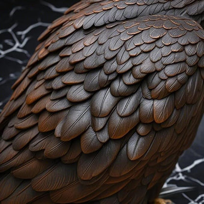 Bald Eagle Statue Outdoor - Large American Eagle Figurine for Garden, Yard, and Outside Decor | Majestic Realistic Hand-Painted Resin Sculpture, 24.4-Inch