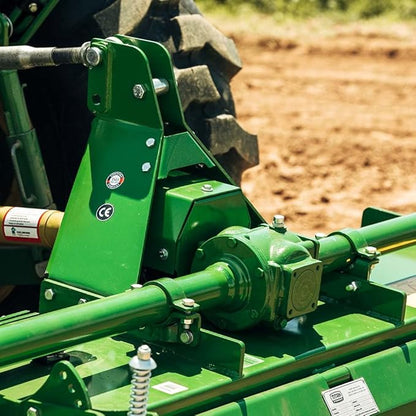 Titan Attachments 3 Point 72" Rotary Tiller Attachment, Fits Cat 1 Tractors, Green Finish, PTO Driven Cultivator with a 540 RPM Gearbox, Replaceable Tines, Aerates Ground Soil