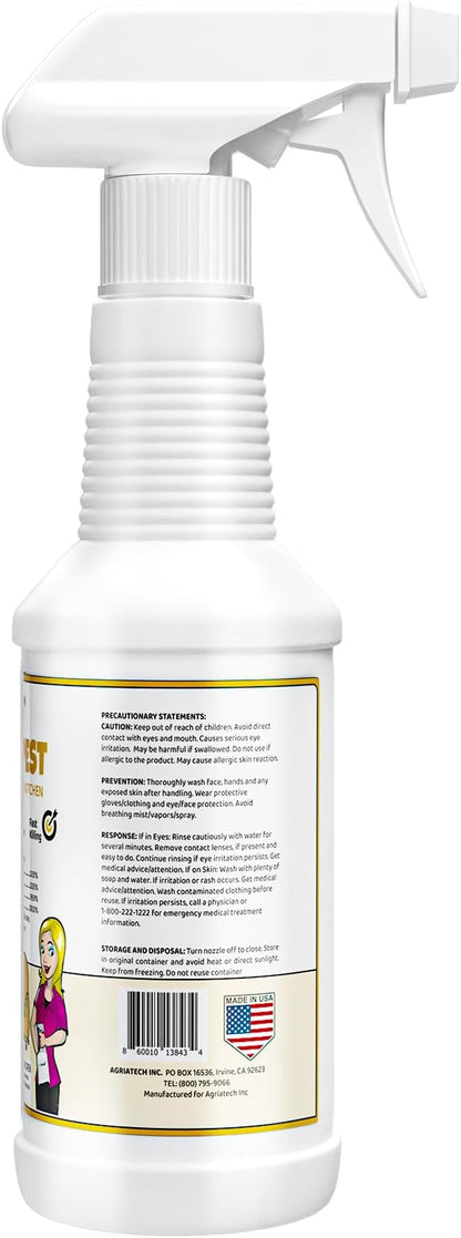 Bed Bug Spray 16 Oz, Carpet Beetle Killer, Indoor & Outdoor Bug Control for Bug Egg, Mite, Ant, Spider and Flea, Plant Extract Based Non Toxic Bed Bug Killer, Child & Pet Safe