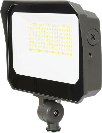 LAMPHOME LED Flood Lights Outdoor 35/60/80W and 3000/4000/5000K Adjustable 10400Lm,Dusk-to-Dawn Sensor o Dawn Flood Light for Yard, Garage, Garden,UL Listed,Includes Include Yoke Mount