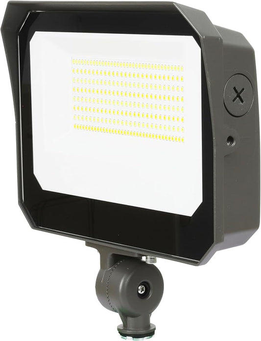 LAMPHOME LED Flood Lights Outdoor 35/60/80W and 3000/4000/5000K Adjustable 10400Lm,Dusk-to-Dawn Sensor o Dawn Flood Light for Yard, Garage, Garden,UL Listed,Includes Include Yoke Mount