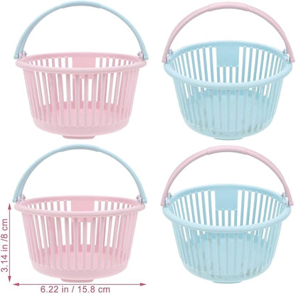 4pcs Portable Fruit Picking Baskets Ergonomic Handle Containers for Collecting Berries Cherries and More Multi-functional Storage Baskets for Kitchen Outdoor Use