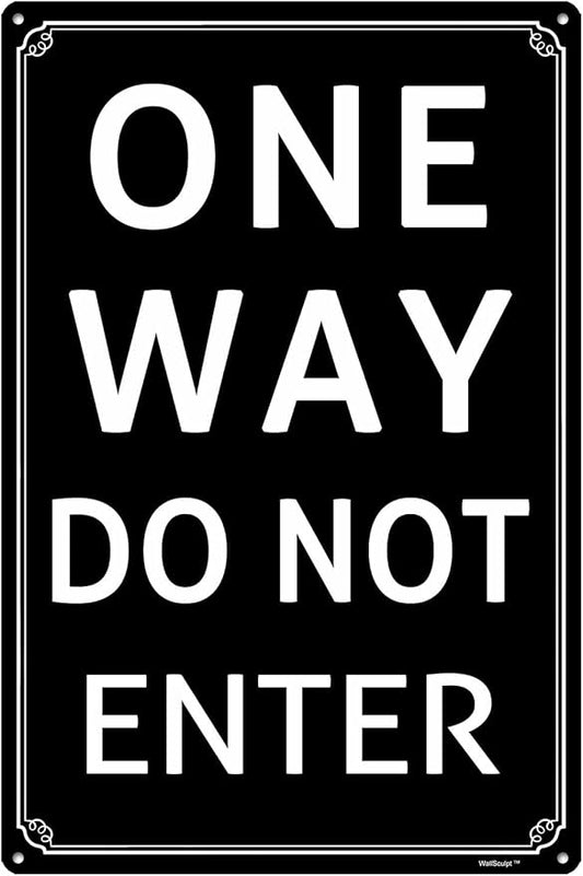 12x16" One Way - Do Not Enter Parking Lot Sign - High-Intensity Grade Aluminum, Weatherproof & Fade-Resistant, Ideal for Outdoor & Indoor Use - Curbside Sign