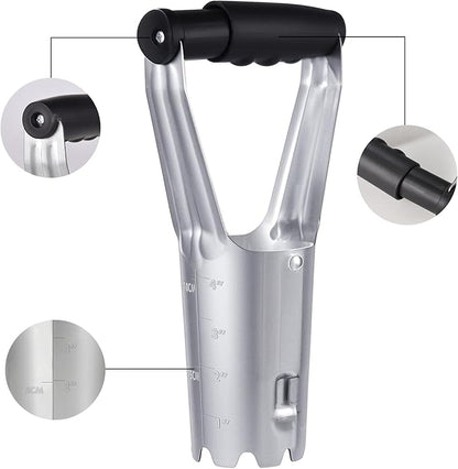 Bulb Planter, Bulbs Transplanter Designed for Automatic Soil Release with Depth Marker for Dgging Holes and Planting Tool for Tulips, Daffodils, Dahlias