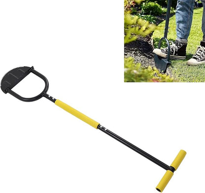 Manual Lawn Edger, Half Moon Saw Tooth Edger, Wide Pedal Garden Trimming Edging Tool for Sidewalk and Grass Maintenance