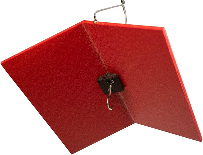 JCs Wildlife Poly Weather Cover - Rain Guard - Hang Bird Feeder or House Underneath for Protection from Rain or Snow - Easy to Clean and Use (Medium, Cardinal Red)