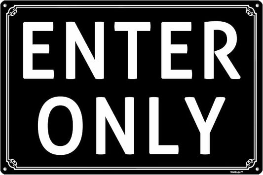8x12" Enter Only- Do Not Enter Parking Lot Sign - High-Intensity Grade Aluminum, Weatherproof & Fade-Resistant, Ideal for Outdoor & Indoor Use - Curbside Sign