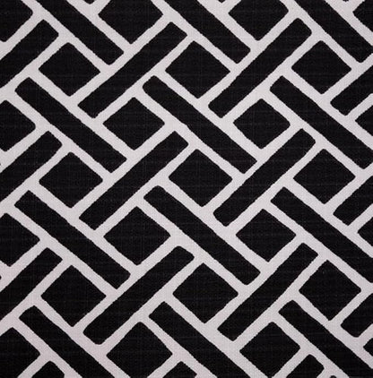 RSH Décor: Set of 2 Square Throw Pillows | Indoor/Outdoor All Weather Polyester Fabric | Decorative Accent Pillows for Patio Furniture | Reversible | 17" x 17" | Matte Black Geometric