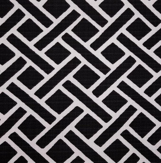 RSH Décor: Set of 2 Square Throw Pillows | Indoor/Outdoor All Weather Polyester Fabric | Decorative Accent Pillows for Patio Furniture | Reversible | 20" x 20" | Matte Black Geometric