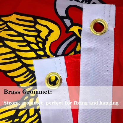 Jayus Double Sided US Marine Corps Military Flags 2x3 FT Outdoor - Vivid Colors 220D Marine Corps Flag Banner with 2 Grommets