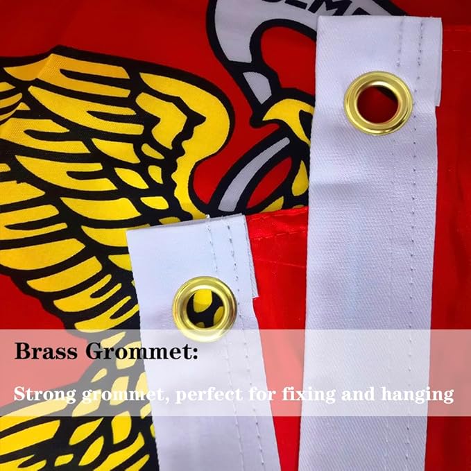 Jayus Double Sided US Marine Corps Military Flags 3x5 FT Outdoor - Vivid Colors 220D USMC Flag Banner with 2 Grommets