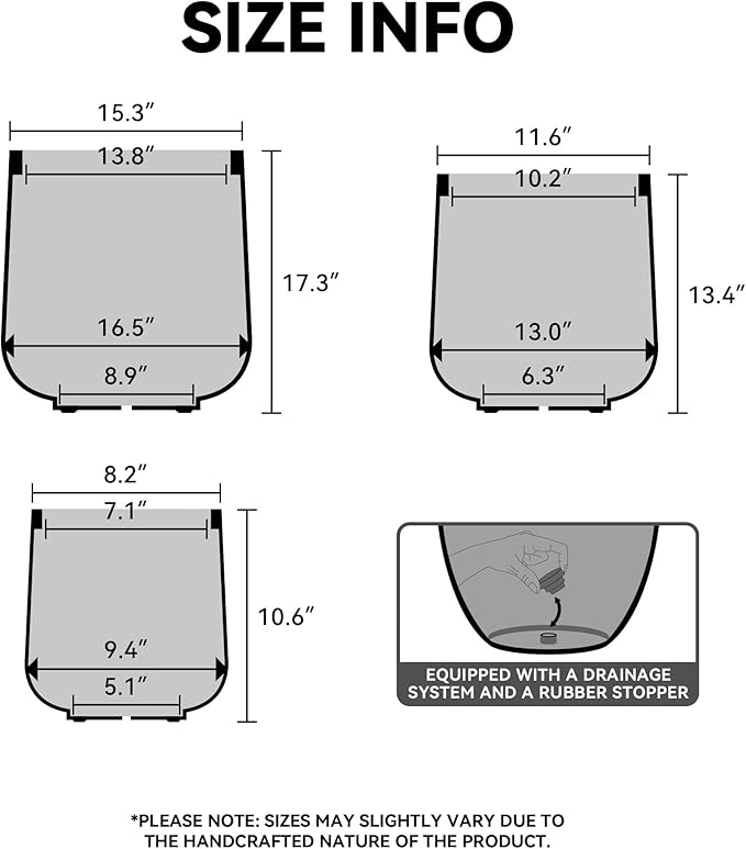Kante 11.6" Dia Round Concrete Planter, Outdoor Indoor Large Plant Pots Containers with Drainage Hole and Rubber Plug for Home Garden Patio, Mint Green